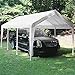 King Canopy 10-Feet by 20-Feet Fitted Replacement Cover w/Legs Skirts, 180gsm Polyethlene, Fits a 10-feet 8-inch x 20-feet Frame, White/White