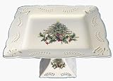 Review Jaf Gifts  / HOLIDAY TREE CAKE PLATE - HOLIDAY TREE CAKE PLATE WITH PIERCED BORDER