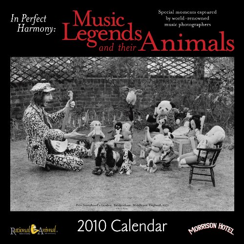 Music Legends and Their Animals - 2010 Wall Calendar (Musicians include: Ian Anderson, Moby, Eric Clapton, Billie Holiday, Michael Jackson, John Lennon, Nile Rodgers, Patti Smith, Stephen Stills, Sting, Roger Waters, Neil Young and Frank Zappa., for volume discounts, please visit our website at www.rational-animal.org/calendar/)