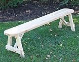 6' Unstained Pine Oval Table Bench