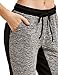 SweatyRocks Women Pants Colorblcok Casual Tie Waist Yoga Jogger Pants M,Medium,Grey