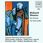Strauss: Don Quixote, Vier Letzte Lieder by  Kwon, Leaper, Orquesta Filarmonica De Gran Canaria, Richard Strauss, and Adrian Leaper 