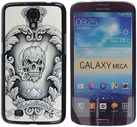 All Phone Most Case / Hard PC Metal piece Shell Slim Cover Protective Case for Samsung Galaxy Mega 6.3 I9200 SGH-i527 Skull Crown King Wreath Heart Vintage