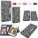 iPhone 6 Case, HESPLUS Bling PU leather Flip Detachable Wallet Case with Credit Card Slot Holder for Apple iPhone 6 4.7 Inch (black)