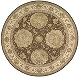 IMAGE OF Nourison Nourison 3000 3106-BRN 8'0x8'0 Area Rug Round Hand Tufted Wool & Silk Brown