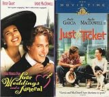 2 VHS Video Set; with Andie MacDowell; "Just the Ticket" & "Four Weddings and a Funeral"