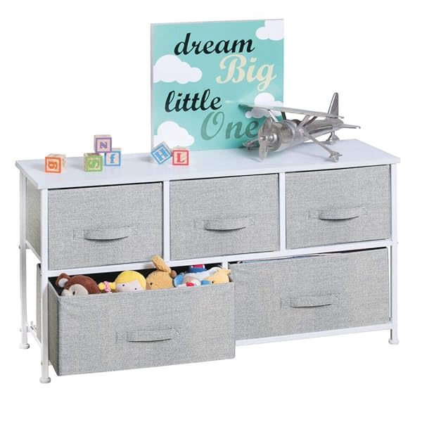 Mdesign Extra Wide Dresser Storage Tower Sturdy Steel Frame