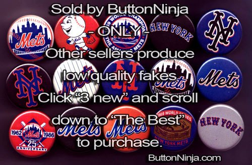 Set of 15 New York Mets Pins 1.25