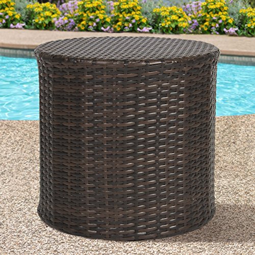 Wicker Barrel Side Table