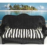 3-Piece Wicker Furniture Cushion Set - South Beach Onyx Stripe by Southern Home Accents