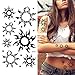 Supperb Mix Tribal Temporary Tattoos (Tribal Sun & Stars) - Set of 2