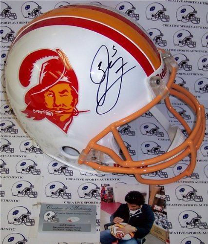 Josh Freeman Autographed/Hand Signed Tampa Bay Buccaneers Throwback Authentic Helmet
