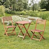 Dorset bistro seat hardwood garden furniture wooden fold away table chairs - Made from renewable sources