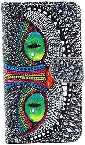 G2 Case,LG G2 Case,XYX [Kickstand] Fashion [Green Eyes] Premium PU Leather Wallet Case with Stand Flip Cover for LG Optimus G2