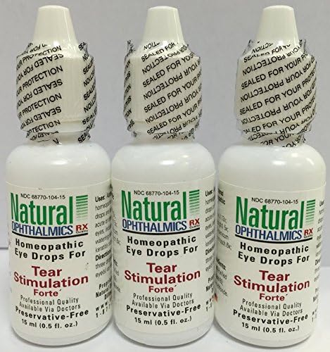 Natural Ophthalmics - Tear Stimulation Forté Eye Drops - 15ml (Pack of 3)