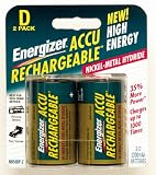 Energizer e2 Rechargeable, Size D, 2 pack
