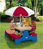 Little Tikes Easy Store Large Picnic Table with Umbrella