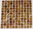 1 x 1 Multi Brown Gold Onyx Tumble Finish Mosaics Meshed on 12" X 12" Tiles for Backsplash, Shower Walls, Bathroom Floors