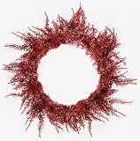 Whimsical Red Laser Tinsel Christmas Wreath 20