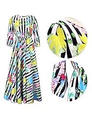 Chiffon/Polyester Scoop Neck Elbow Length Sleeves Cocktail Floor Length Floral Print Tropical Print Evening Dress/Party Dress/Wedding Dress/Maxi Dress 