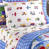 Olive Kids Trains, Planes, & Trucks Queen Sheet Set