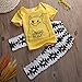 Baby Boys Letters Monster Short Sleeve T-shirt and Graphics Pants Outfit (90(18-24M))