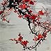 King Silk Art Handmade Embroidery Red Winter Plum Blossoms 36115