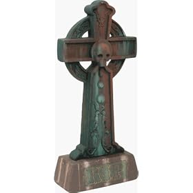 Spooky Celtic Cross Halloween Tombstone Prop