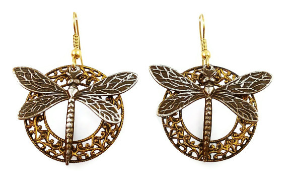 Filigree Dragonfly Earrings