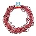 Metallic Red Party Beaded Necklaces - 12 per pack