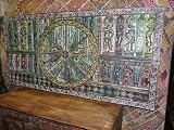 Indian Sun Gods Hindu Antique Carved Art Wall Panel India Art 72