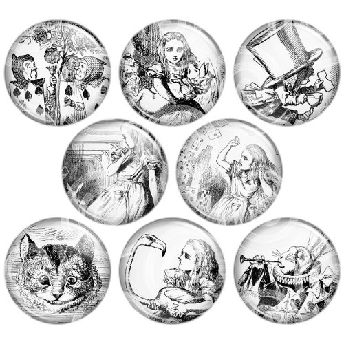 Alice's Adventures in Wonderland 1.25 Inch (32mm) Pinback Button Badge Set 1