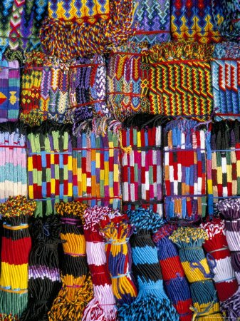 Friendship Bracelets, Panajachel, Lake Atitlan, Guatemala, Central America Photographic Poster Print by Upperhall, 30x40