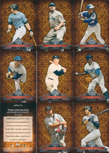 2011 Topps Baseball Home Team Advantage Diamond Anniversary Complete Mint 25 Card Set Loaded with Stars and Hall of Famers Including Babe Ruth, Mickey Mantle, Jackie Robinson, Hank Aaron, Mike Schmidt, Sandy Koufax, Albert Pujols, Ichiro Suzuki, Joe Mauer, Tim Lincecum, Derek Jeter and Others!