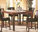 Contemporary Style Brown Wood Finish Counter Height Dining Table
