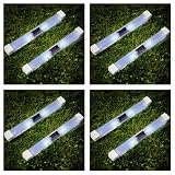 Super Bright Long Life Wireless 2 White LED Pathway Plastic Solar Light Gl91d - 8 Pcs