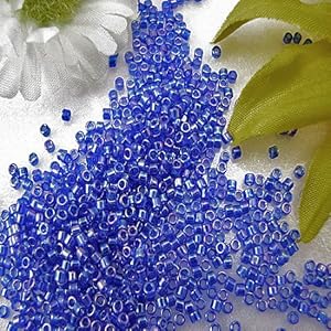 Miyuki delica seed beads 11/0 tr cobalt AB 8g