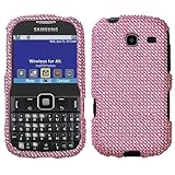 Pink With Full Rhinestones Faceplate Hard Plastic Protector Snap-On Cover C ....