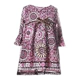 Baby Infant Girls Fall Clothing PINK GLITTER Dress RARE EDITIONS Girl 12-24M