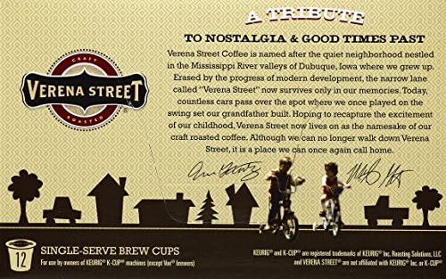 Verena Street Medium Roast Coffee Single-Serve Brew Cups, Lock & Dam 11, 12-Count (Pack of 6)