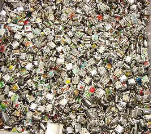 100 Assorted Lot of Italian Charm Modular Links for Bracelets