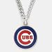 Chicago Cubs Chain Necklace and Enameled Pendant MLB Baseball Sports Team Logo
