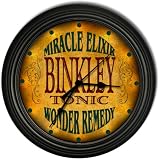 Binkley 's Tonic Wonder Remedy Black Cascading Pub Style Wall Clock
