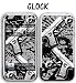 New Apple iPhone Designer Skin Removable Vinyl - Glock Silver