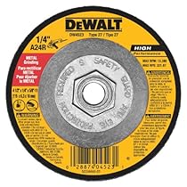 DEWALT DW4523 4-1/2-Inch by 1/4-Inch by 5/8-Inch General Purpose Metal Grinding Wheel
