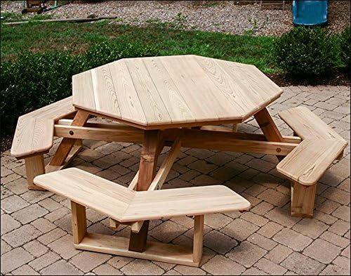 Red Cedar Octagon Walk-In Picnic Table