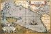 Art Poster, Map of the Pacific Ocean - 27.5 x 18.75