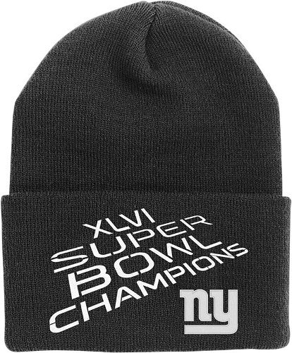 Reebok New York Giants Super Bowl XLVI Champions Knit Hat One Size Fits All