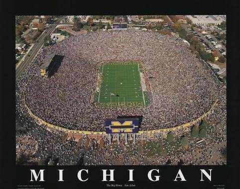 NCAA Michigan Wolverines Michigan Stadium Aerial Picture