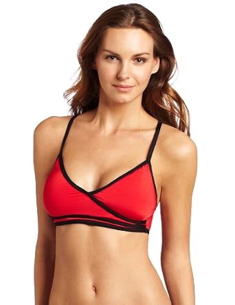 JAG Women's Swimwear Mesh Attack Wrapped Bands Bra Top